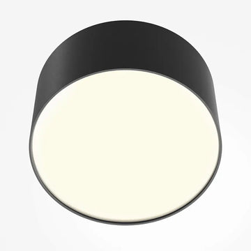 Black aluminum ceiling light with integrated LED and warm white light – Zon | Maytoni