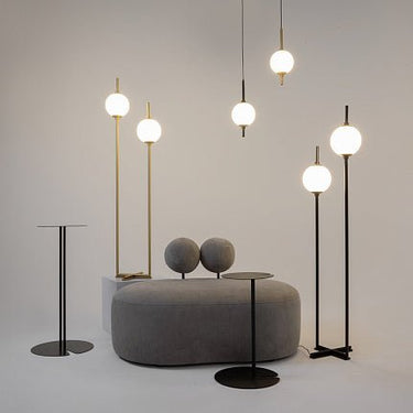 Pendelleuchte Schwarzer Metallrahmen mit weißer Glasglocke – The Sixth Sense Z020PL - L6B3K | Maytoni - Esszett Luxury | Stilvolles Wohnen mit Charakter