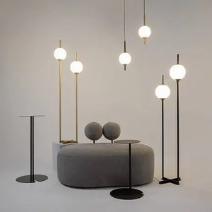 Pendant Light Black Metal Frame with White Glass Shade – The Sixth Sense Z020PL-L6B3K | Maytoni