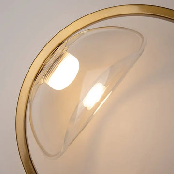 Wandleuchte – Messingfarbenes Metall, Oberer Glasschirm, 5 W Leistung, Warmweißes Licht, 35 cm Höhe - Lunare | Maytoni