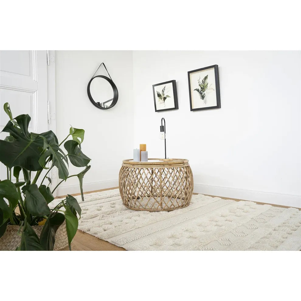 Teppich – Natural Wolle, Weicher Flor, Zeitloses Design, 290 cm - Bohist 125 | Kayoom