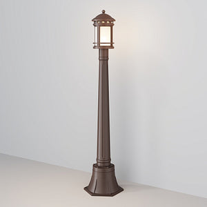 Landschaftsleuchte – Braunes Finish, Glas Metallschirm, E27 Fassung, IP44 Schutz, 1050 mm Höhe - Salamanca | Maytoni
