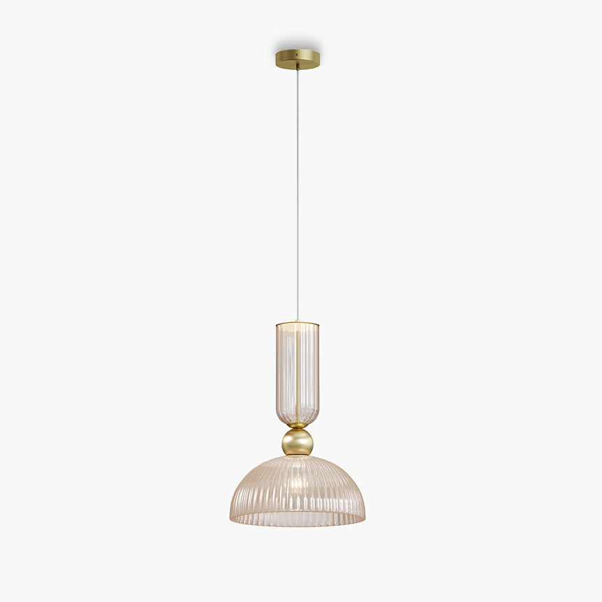 Pendelleuchte – Gold Ton, Kognak Glas, 60 W - Antic | Maytoni