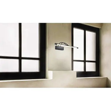 Picture Light with Adjustable Arm, Black Finish, Acrylic Diffuser – Finelli MIR004WL-L12B | Maytoni