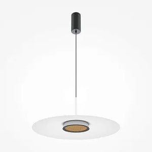 Pendant Lamp White Flower Glass Body Integrated LED & Matte White Metal Casing – El | Maytoni