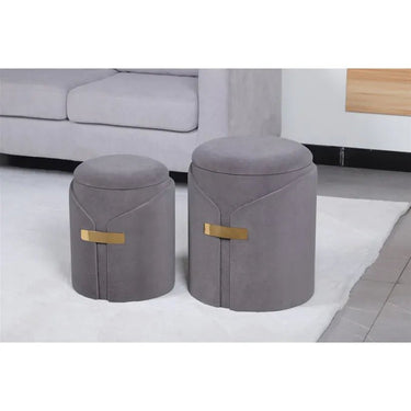 Hocker weicher Samtbezug stabiler Metallrahmen integrierter Stauraum – Forcet 125 | Kayoom - Esszett Luxury | Stilvolles Wohnen mit Charakter