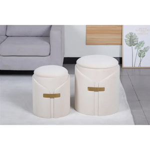 Hocker edler Kunstsamtbezug integrierter Stauraum modernes Design – Forcet 125 | Kayoom - Esszett Luxury | Stilvolles Wohnen mit Charakter