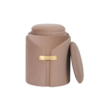 Hocker weicher Samtbezug runder Sitzkomfort modernes Design – Forcet 125 | Kayoom - Esszett Luxury | Stilvolles Wohnen mit Charakter