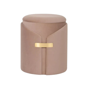 Hocker weicher Samtbezug runder Sitzkomfort modernes Design – Forcet 125 | Kayoom - Esszett Luxury | Stilvolles Wohnen mit Charakter
