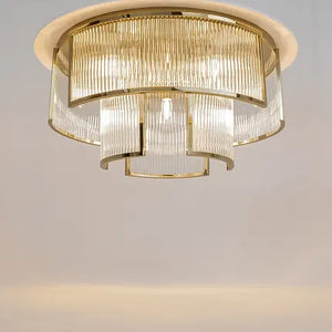 Ceiling Lamp Gold Finish & Crystal Elements - Frame | Maytoni