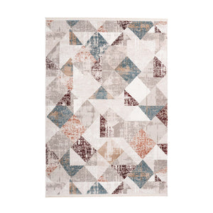 Teppich Kurzflor Vintage-Design Baumwollrücken Polypropylen/Polyester-Mix – Akropolis 225 | Kayoom