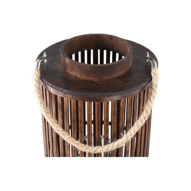 Laterne Bambusgeflecht rundes Korbdesign Glaseinsatz outdoor - tauglich – ZAFRIA | PTMD - Esszett Luxury | Stilvolles Wohnen mit Charakter