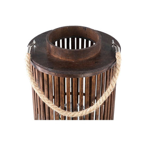 Laterne Bambusgeflecht rundes Korbdesign Glaseinsatz outdoor - tauglich – ZAFRIA | PTMD - Esszett Luxury | Stilvolles Wohnen mit Charakter