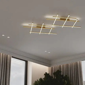 Gold ceiling light with integrated 50W LED 2250lm and warm white light – Radiance | Maytoni