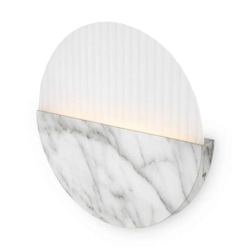 Wall light Marble-effect metal, fluted glass body, integrated 13W LED 3000K – Jupiter | Maytoni