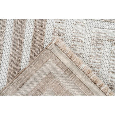 Teppich – Polyester Flor, Braun-Beige Farbgebung, Grafisches Muster, 80 x 150 cm - Sarai 125 | Kayoom