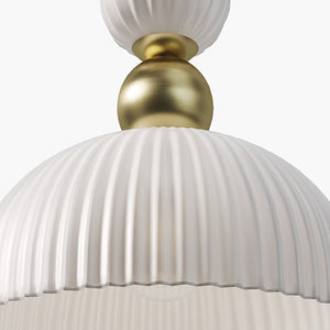 Pendelleuchte – Gold Ton, Weißes Glas, 60 W - Antic | Maytoni