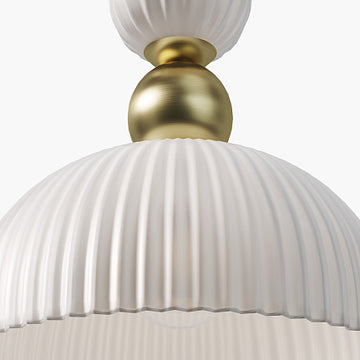 Pendelleuchte – Gold Ton, Weißes Glas, 60 W - Antic | Maytoni