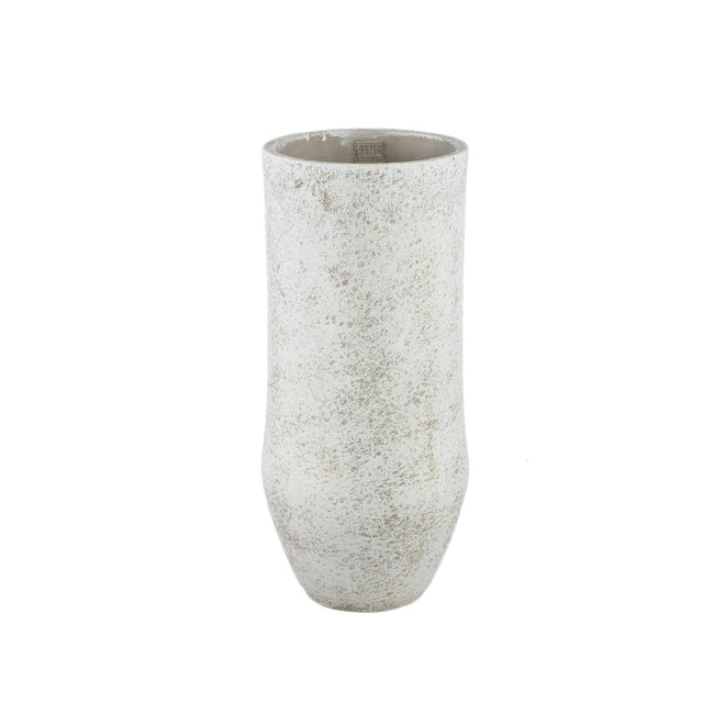 Zementtopf - Dorin White 20.0 x 20.0 x 45.0 cm von PTMD - Esszett Luxury | Stilvolles Wohnen mit Charakter