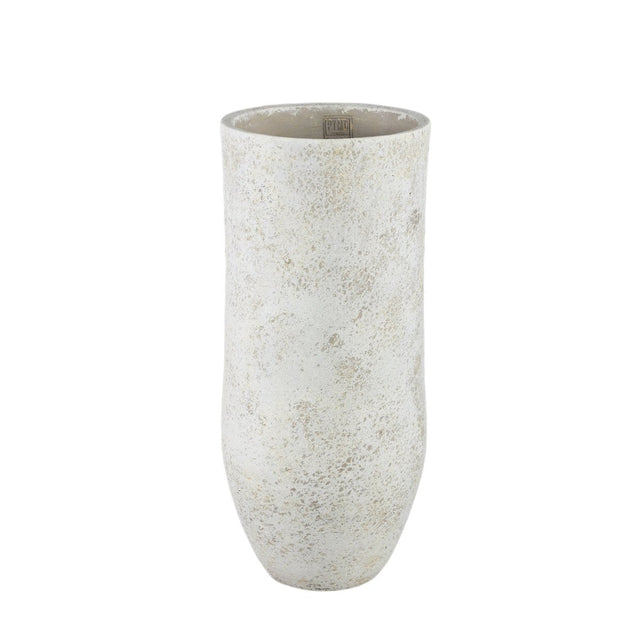 Zementtopf - Dorin White 22.0 x 22.0 x 50.0 cm von PTMD - Esszett Luxury | Stilvolles Wohnen mit Charakter