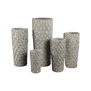 Zementtopf - Ginte Grey 20.0 x 20.0 x 45.0 cm von PTMD - Esszett Luxury | Stilvolles Wohnen mit Charakter