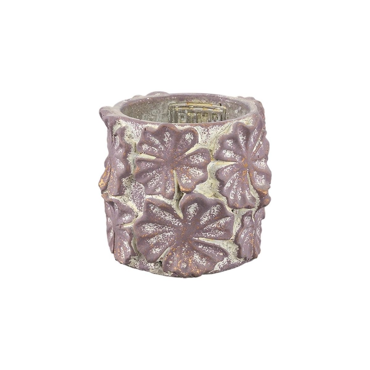 Zementtopf - Rhegan Purple 9.0 x 9.0 x 8.0 cm von PTMD - Esszett Luxury | Stilvolles Wohnen mit Charakter
