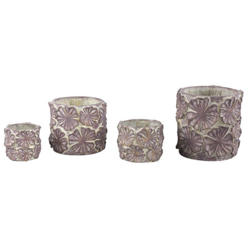 Zementtopf - Rhegan Purple 9.0 x 9.0 x 8.0 cm von PTMD - Esszett Luxury | Stilvolles Wohnen mit Charakter