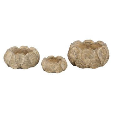 Zementtopf - Waxy Brown 25.0 x 25.0 x 12.0 cm von PTMD - Esszett Luxury | Stilvolles Wohnen mit Charakter