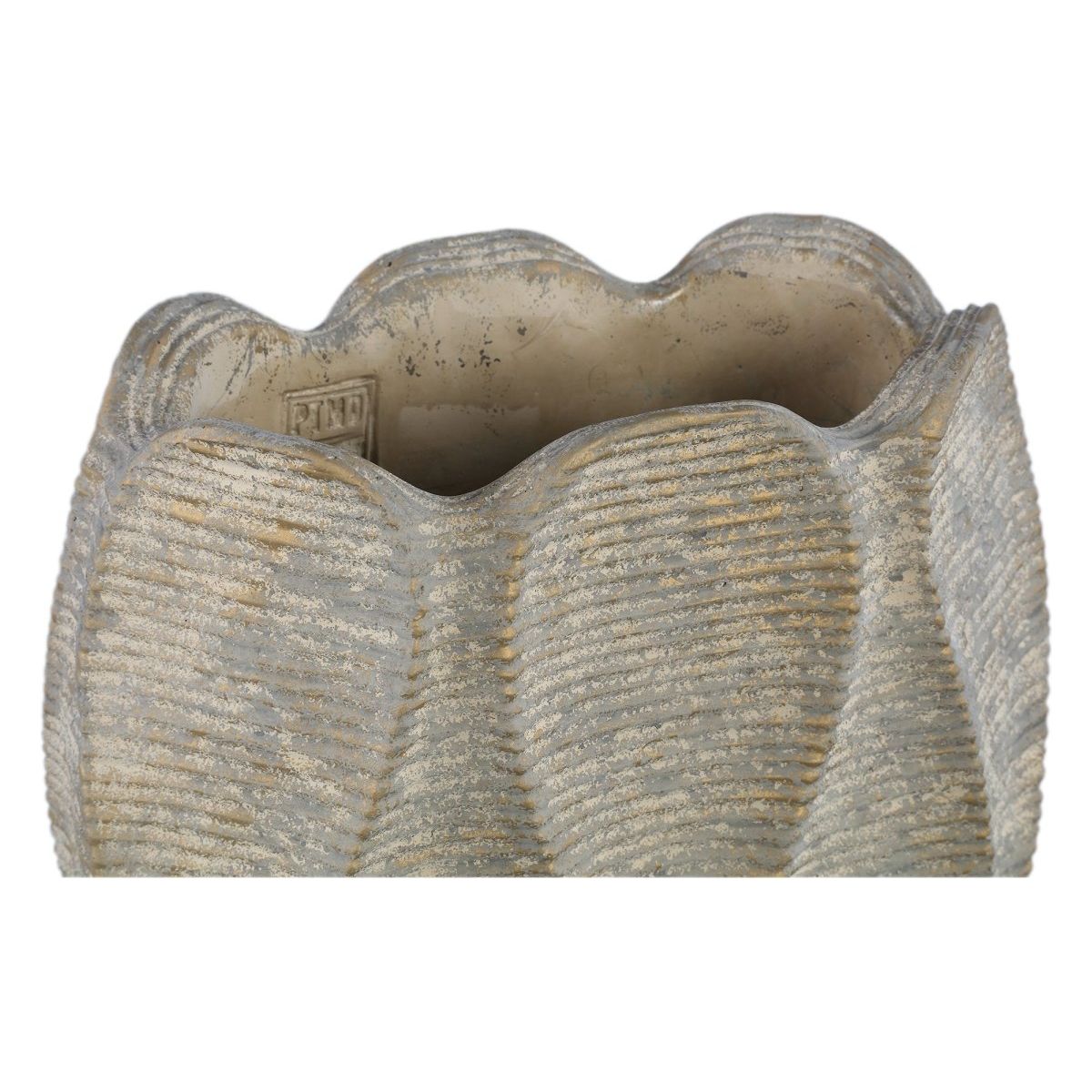 Zementtopf - Waxy Brown 30.0 x 15.0 x 28.0 cm von PTMD - Esszett Luxury | Stilvolles Wohnen mit Charakter