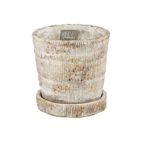Zementtopf - Zahir Cream 15.0 x 15.0 x 15.0 cm von PTMD - Esszett Luxury | Stilvolles Wohnen mit Charakter