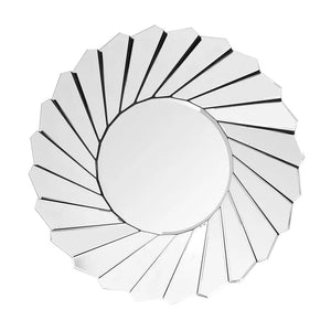 Wall mirror with metal frame, round shape & MDF back panel - Zeus 510 | Kayoom
