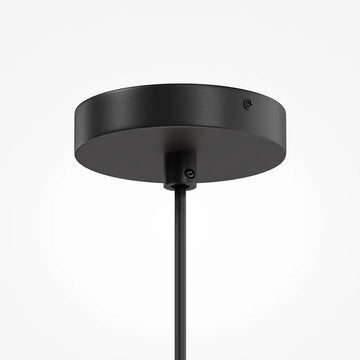 Pendant lamp with white fabric shade and black trim in a modern design - Bergamo | Maytoni