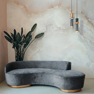 Pendant Light Metal with Gold & Grey Finish Satin Glass & LED Accent – Palette | Maytoni