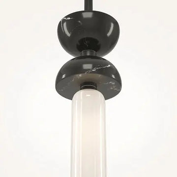 Pendant Lamp Black Metal White Glass Shades & Modern Design – Kyoto | Maytoni