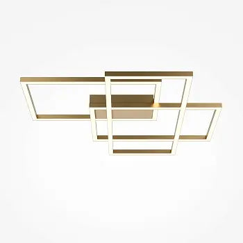 Deckenleuchte – Goldfarbenes Aluminium, 78 W Leistung, IP20 Schutzart, 78 cm Breite - Rida | Maytoni