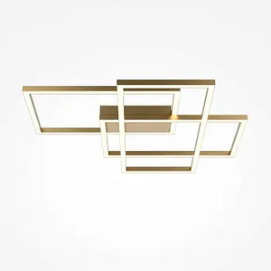 Deckenleuchte – Goldfarbenes Aluminium, 78 W Leistung, IP20 Schutzart, 78 cm Breite - Rida | Maytoni
