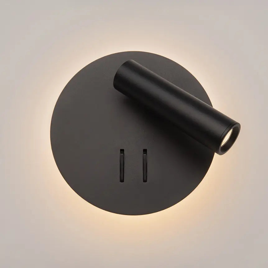 Wandleuchte – Schwarzes Aluminium, IP20 Schutz, Warmweiß, 14 cm Höhe - Ios 176 | Maytoni
