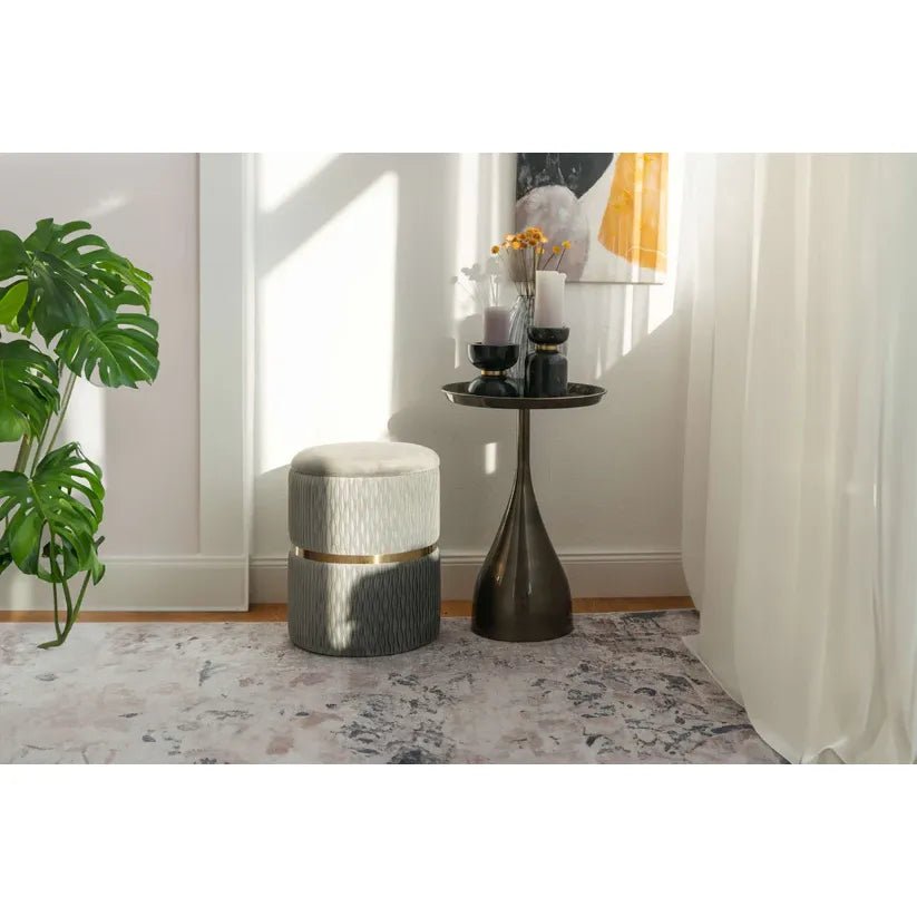 Hocker Samtbezug Drehfunktion Edelstahlgestell – Zora 425 | Kayoom - Esszett Luxury | Stilvolles Wohnen mit Charakter
