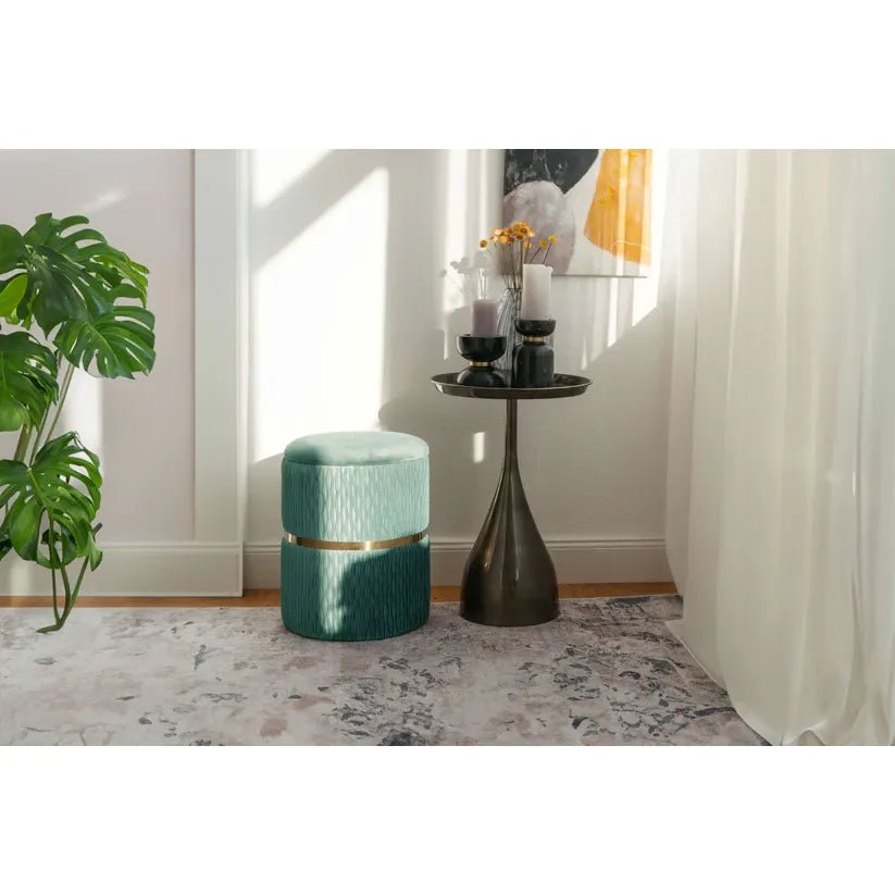 Hocker Samtbezug Drehfunktion Edelstahlgestell Stauraum – Zora 425 | Kayoom - Esszett Luxury | Stilvolles Wohnen mit Charakter