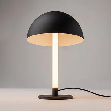 Table Lamp Black Aluminum Half-Shade Integrated LED Arm & Modern Design – Ray | Maytoni