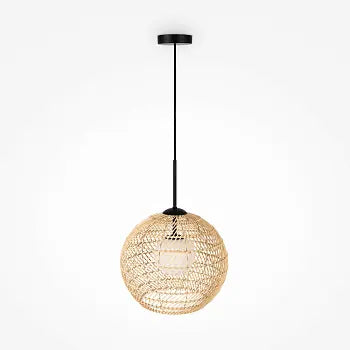 Pendelleuchte – Schwarz-Goldenes Metall, Ø30 cm, G9 Fassung, Höhenverstellbar - Cane | Maytoni