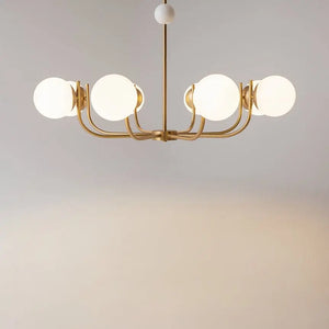 Pendant lamp with 8 E14 sockets and elegant brass finish – Rendez-vous | Maytoni