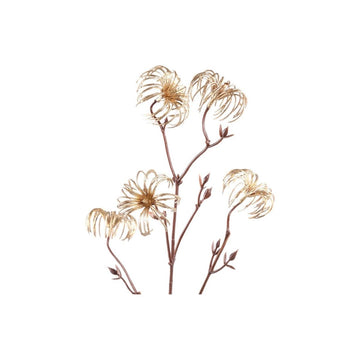 Zweig Pflanze Clematis Blume Gold Samen Spray. von PTMD - Esszett Luxury | Stilvolles Wohnen mit Charakter