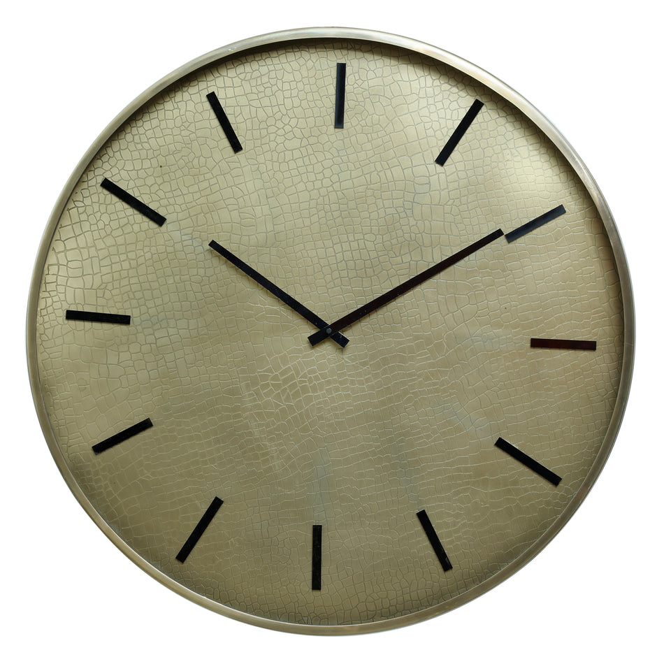 Wall clock - Larz Gold croco print