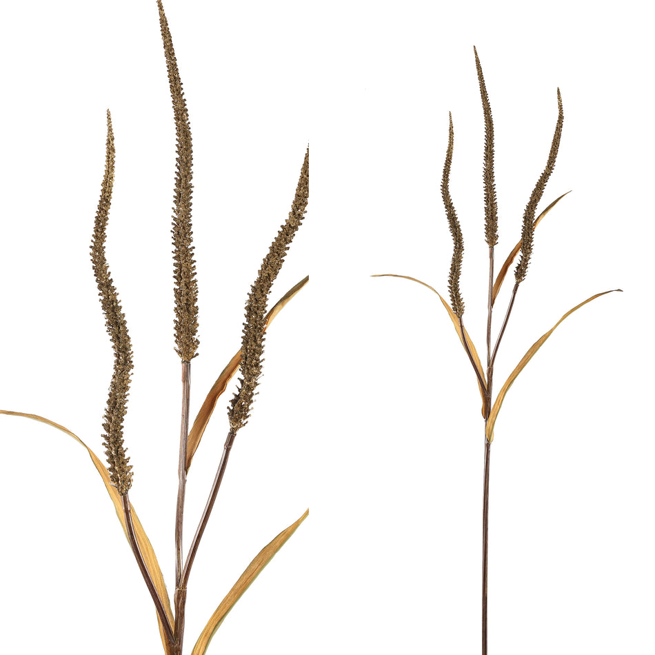 Kunstzweig - braun getrockneter Weizen