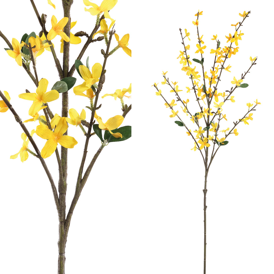 Kunstzweig - gelbe Gartenblume Forsythie