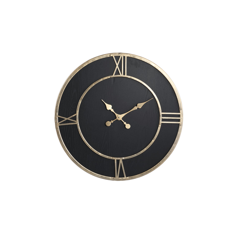 Wall clock - Resto gold iron