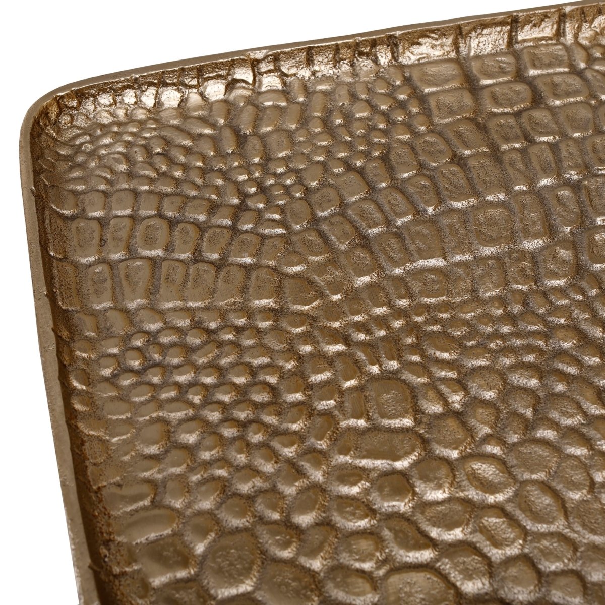 Aluschale - Nile gold mit Krokodil Muster - Esszett Luxury