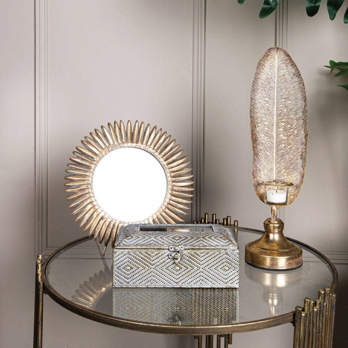 Aufbewahrungsbox mit Deckel - Tavin Antique Gold iron (Set aus 2) von PTMD - Esszett Luxury | Stilvolles Wohnen mit Charakter