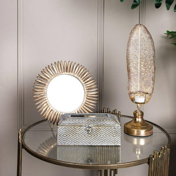 Aufbewahrungsbox mit Deckel - Tavin Antique Gold iron (Set aus 2) von PTMD - Esszett Luxury | Stilvolles Wohnen mit Charakter
